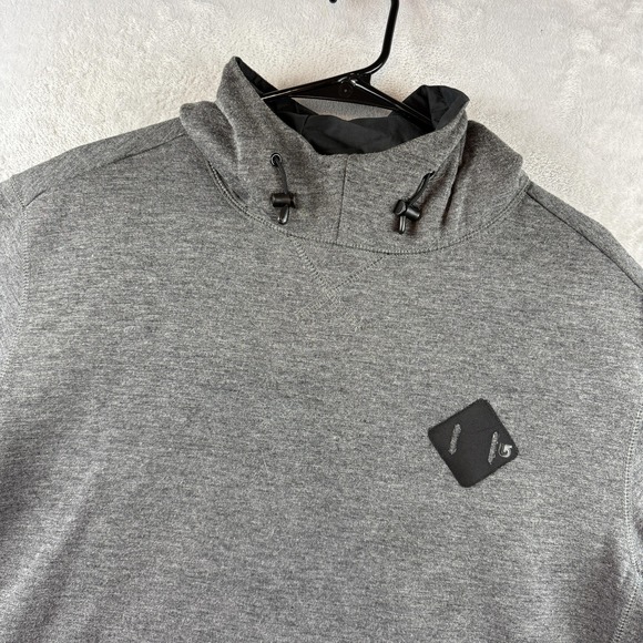 Burton Other - Burton Hoodie Mens Medium Gray Dryride Fleece Pullover Zipper Pocket Lined